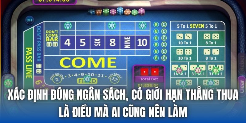Xác định đúng ngân sách, có giới hạn thắng thua là điều mà ai cũng nên làm
